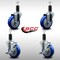Service Caster 4'' SS Blue Poly Wheel Swivel 1-1/4'' Expanding Stem Caster Set 2 Brakes, 4PK SCC-SSEX20S414-PPUB-BLUE-2-TLB-2-114 - alternate 2